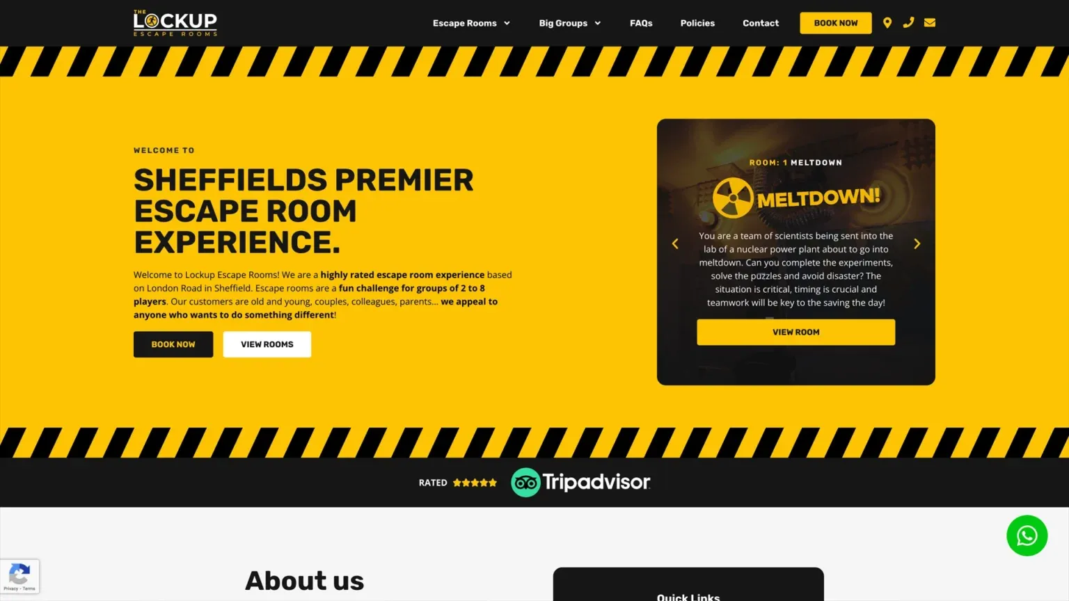 The The Lockup website, designed and built by The Marketing Guys